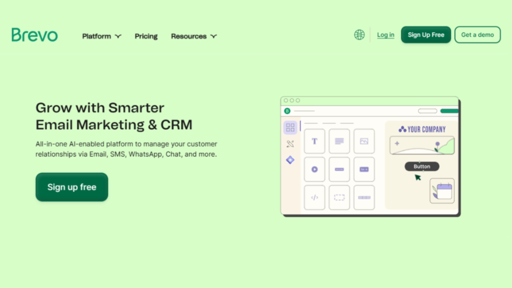 Brevo (formerly Sendinblue) email marketing platform for businesses. Powerful automation, SMS campaigns, transactional emails, and CRM integration.